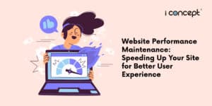 Thank You 2 Illustration of an excited woman holding a laptop with a speedometer going fast - I Concept Singapore