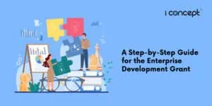 Abstract illustration of professionals putting together a marketing plan - I Concept Singapore