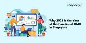A marketing team presenting data - I Concept Singapore