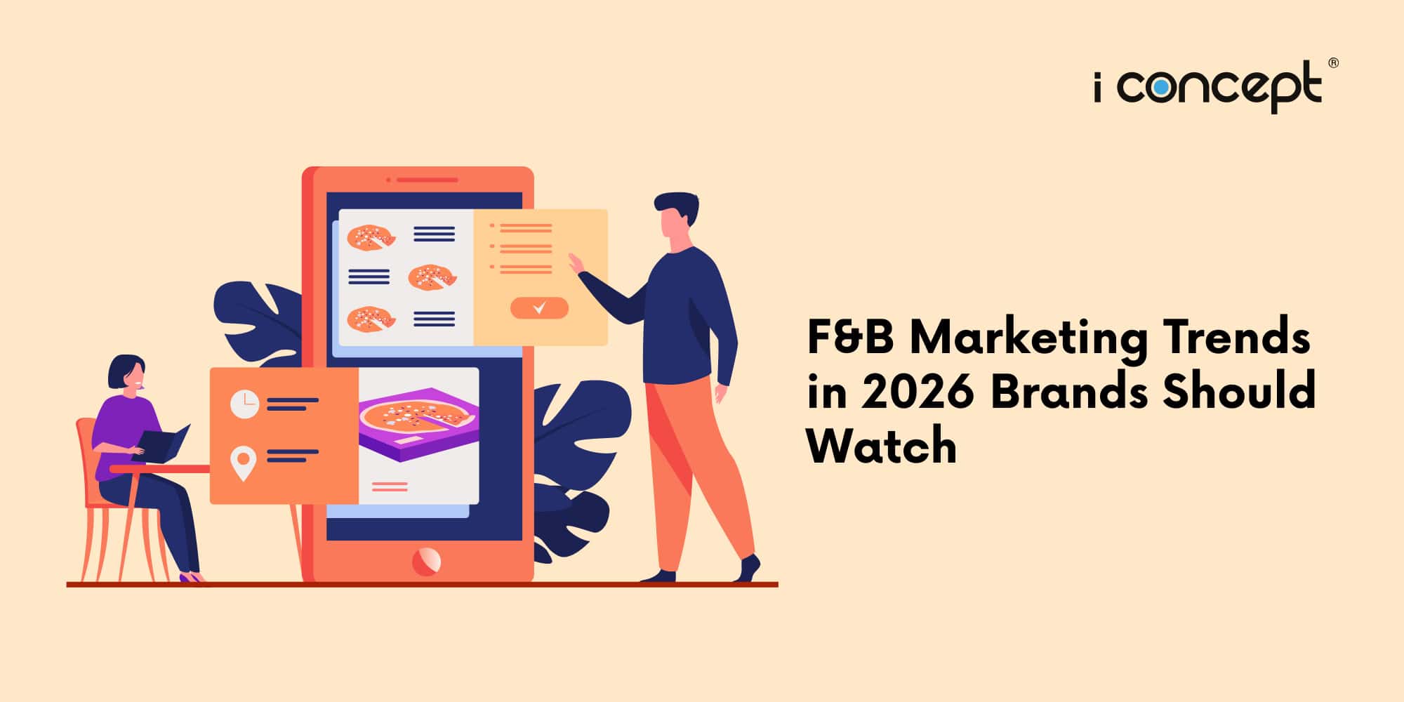 A graphical representation of technology being used in the F&B industry - I Concept Singapore