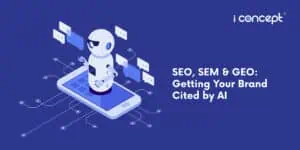 Image Alt-Text: An abstract illustration of an AI going through texts - I Concept Singapore