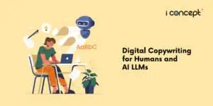 Thank You 4 Abstract illustration of a copywriter writing with AI in mind - I Concept Singapore