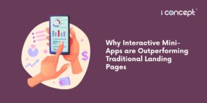 Thank You 5 Abstract illustration of an app being used, surrounded with imagery of profitability - I Concept Singapore