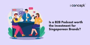 Thank You 4 Abstract illustration of podcasters having a conversation and driving online traffic - I Concept Singapore