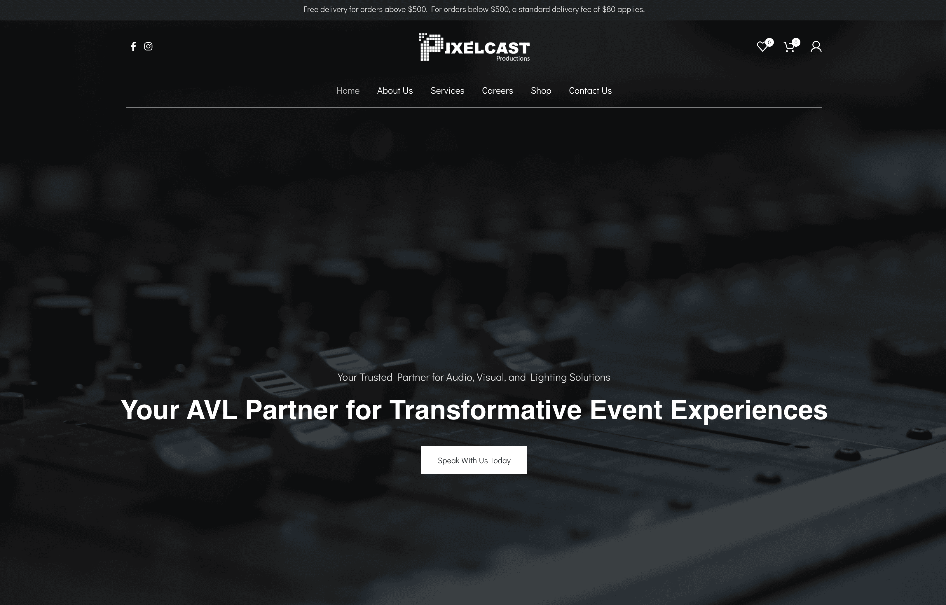 Pixelcast Website 1
